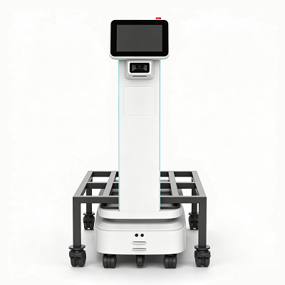Automātiskās pacelšanas platformas mobilais robots