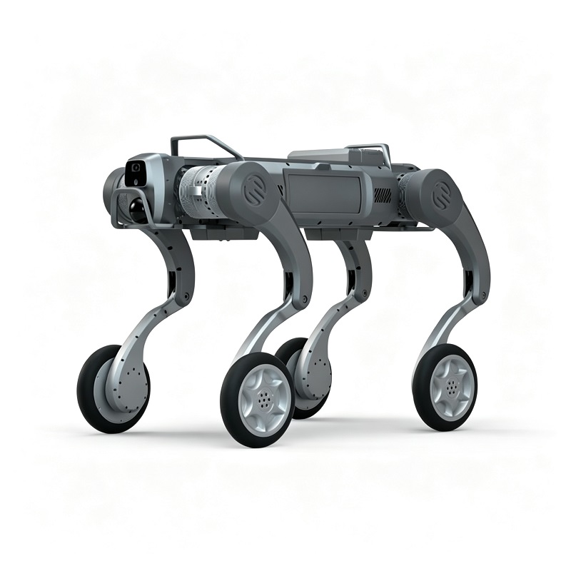 Hibrīds riteņu kāju robota šasija četrkājains robotsuns