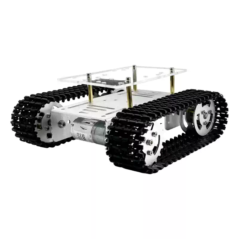Kāpurķēžu robotu šasijas atvērtā pirmkoda DIY tvertnes platforma