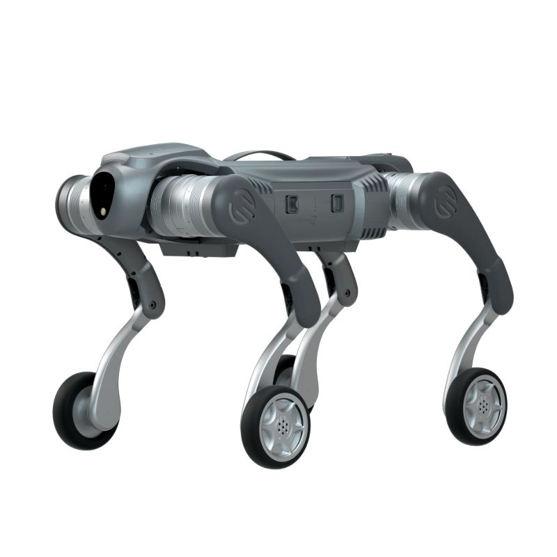 Četrkājains robotsuns ar riteņiem